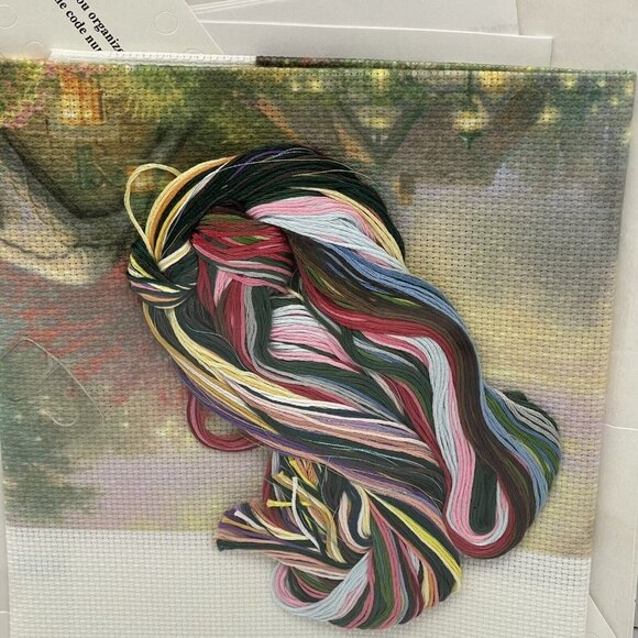 Thomas Kinkade Painter of Light Lamplight Bridge 50925 Cross Stitch - Picture 9 of 9